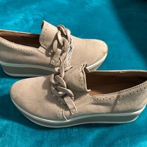 Mad Love Tan Platform Loafers